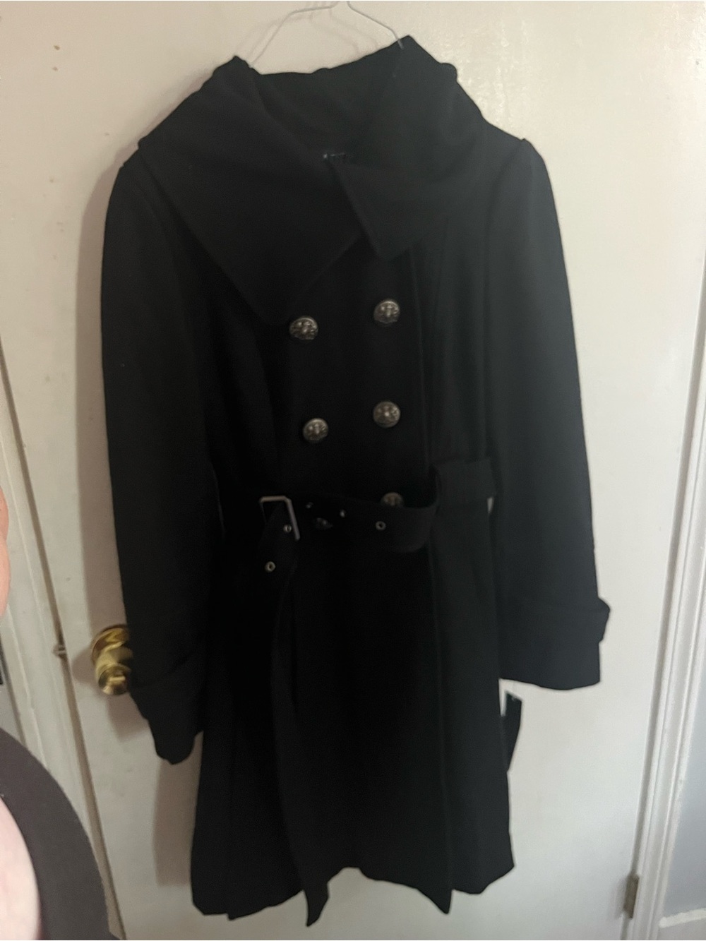 Apt. 9 Black Trench Coat with Belt